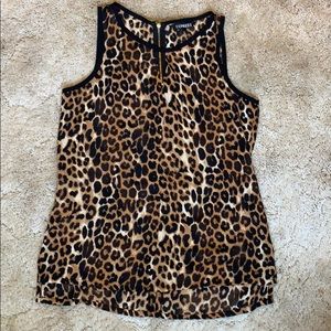 Express Keyhole Neck Zip Back Tank Size S